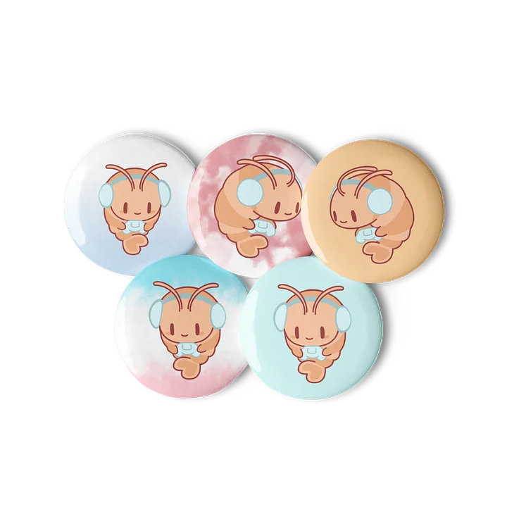 Shrimpy Gamer Pin Button Set product image (2)