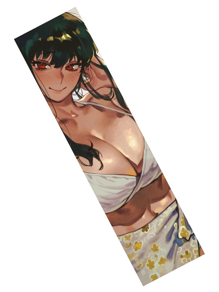 Black Haired Mother White Flower Bikini Long Sticker product image (2)
