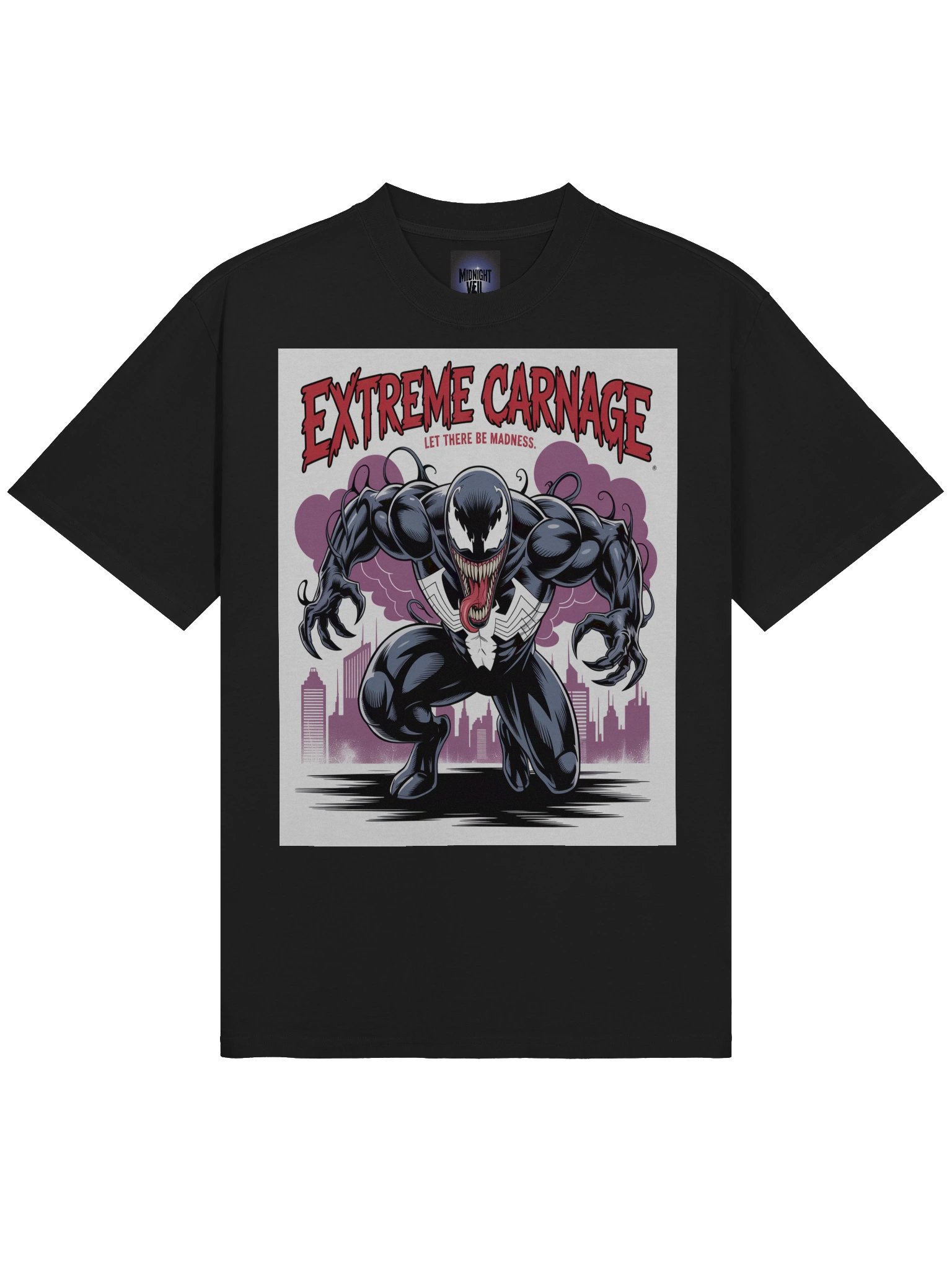 Let There Be Madness: Extreme Carnage Venom Faded Oversized Tee product image (5)