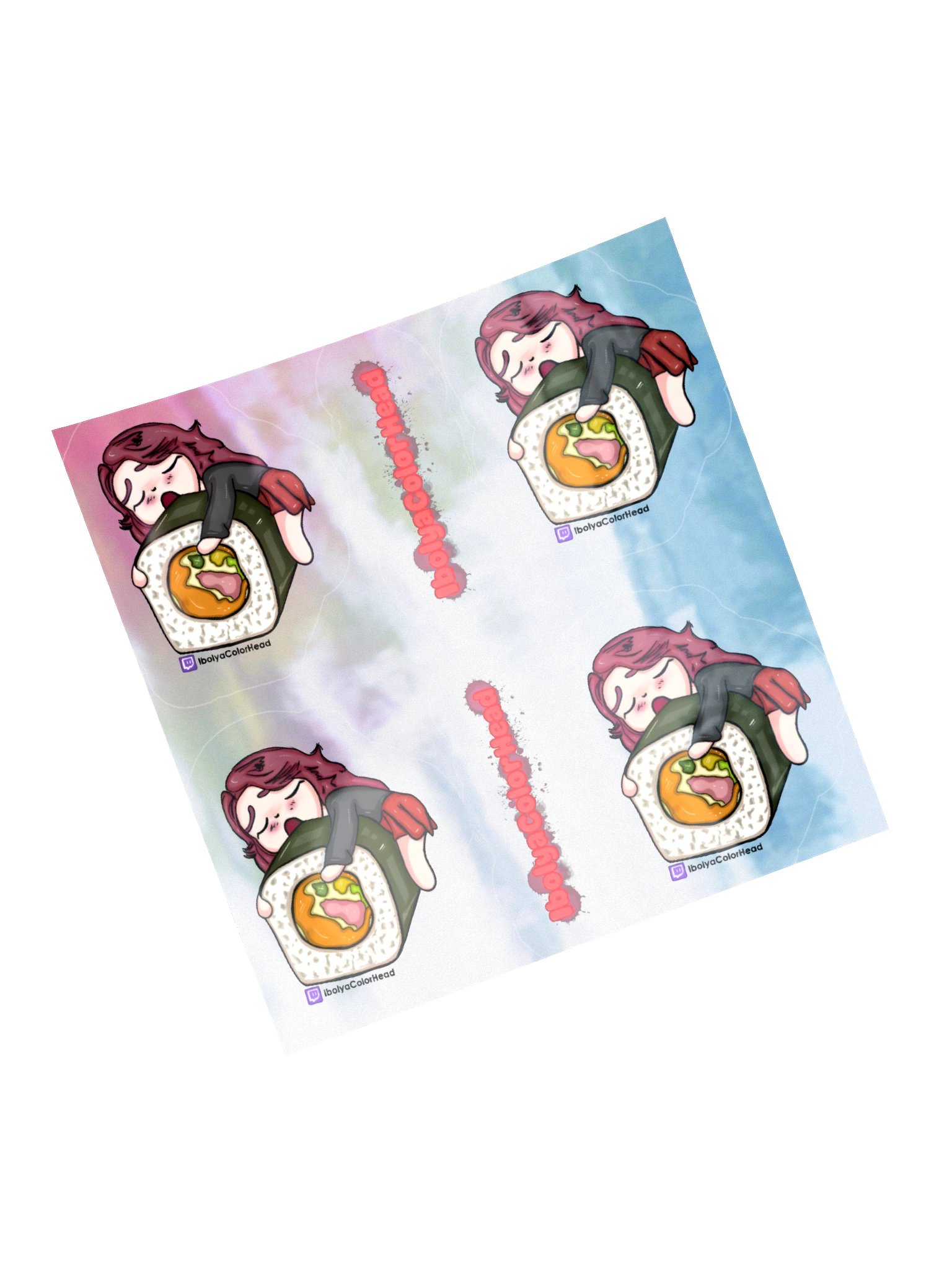 Sushi Hugging Holographic Sticker product image (5)