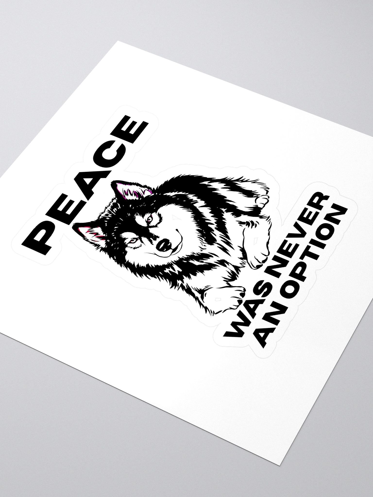 Peace was Never an Option Sticker product image (3)