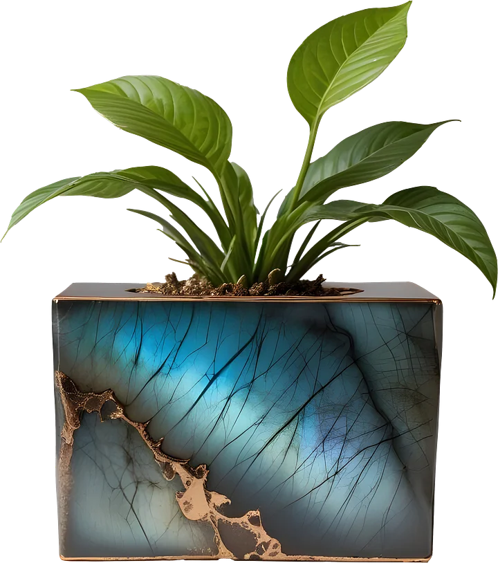 Stellar Luxe – Vase Labradorite with Bronze/Gold Finish product image (1)