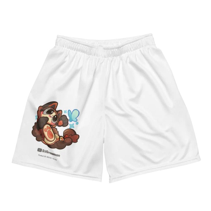 Playing Terra • All-Over Print Recycled Unisex Mesh Shorts (White) product image (1)