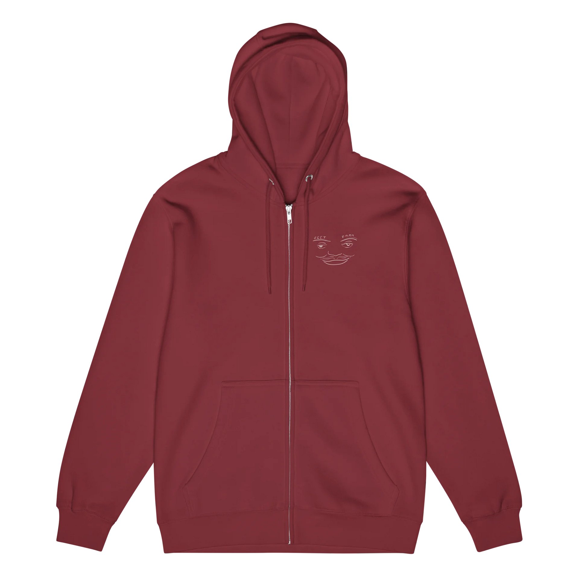 Beet Poot face zip hoodie product image (2)