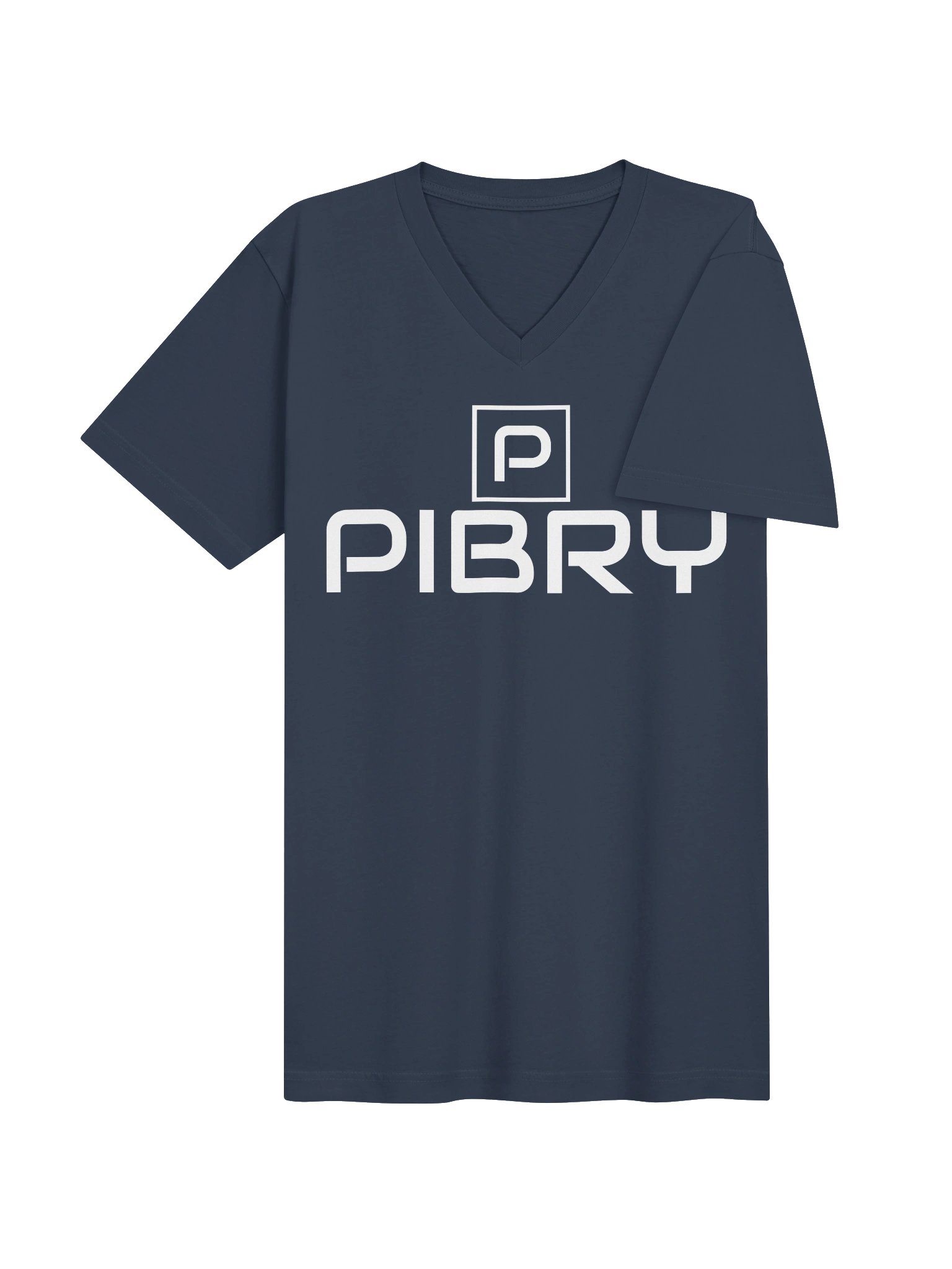 PIBRY Essential Stacked Logo V-Neck T-Shirt product image (8)