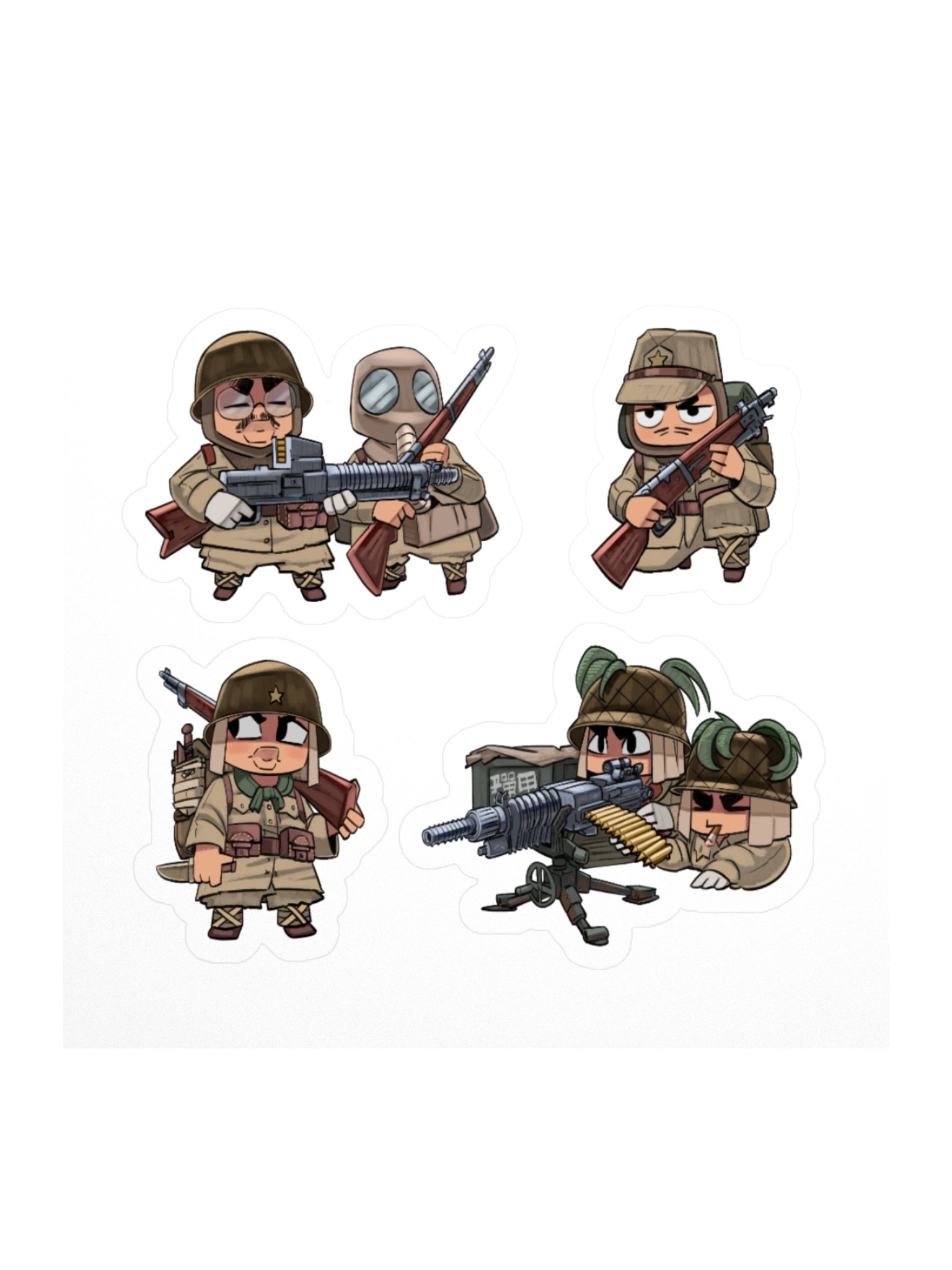 Kwantung Army (IJA) Chibi Stickers product image (1)