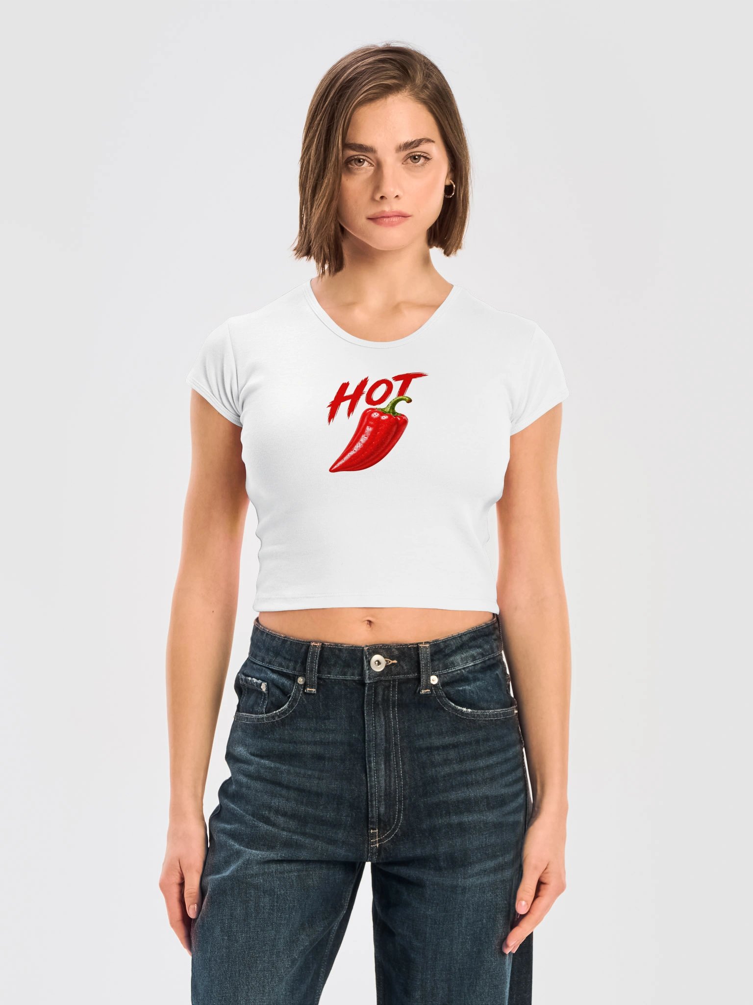 HOT Chili Graphic Ribbed Baby Tee product image (3)