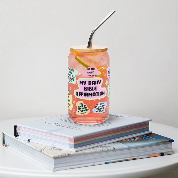 Bible Affirmation Can-Shaped Glass product image (1)