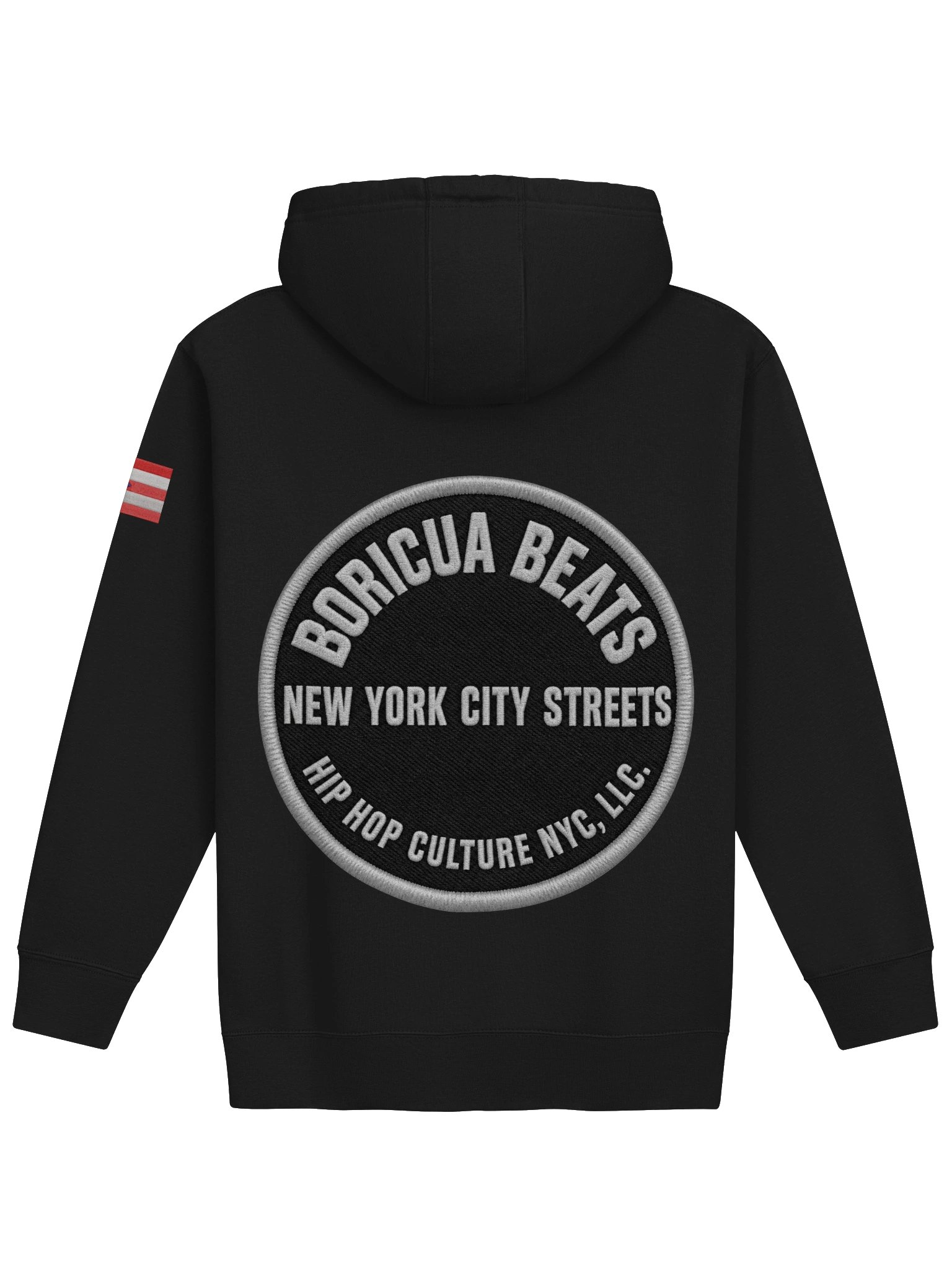 Boricua Beats New York City Streets Black Hoodie product image (2)