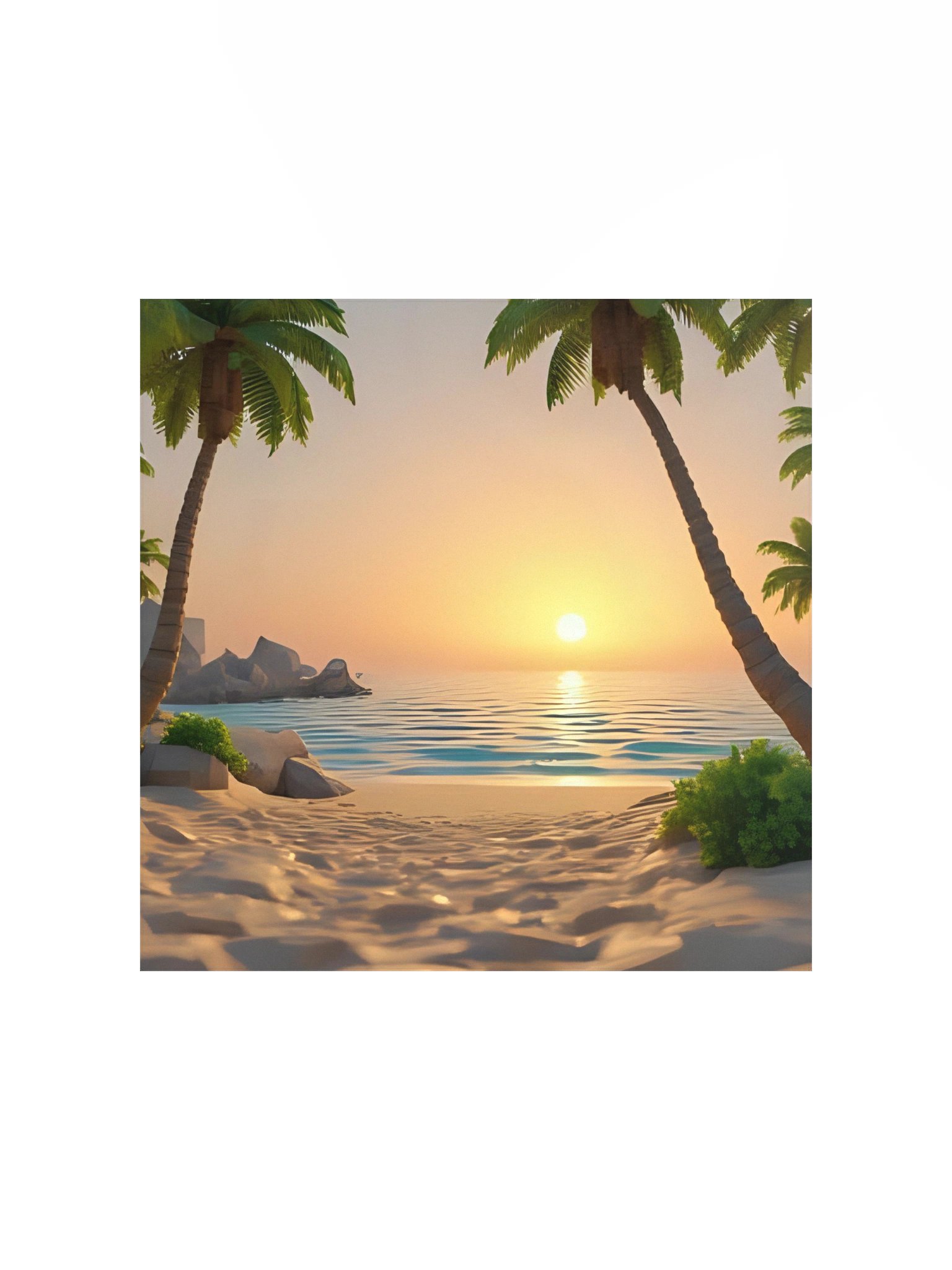 Tropical Sunset Serenity Poster product image (5)