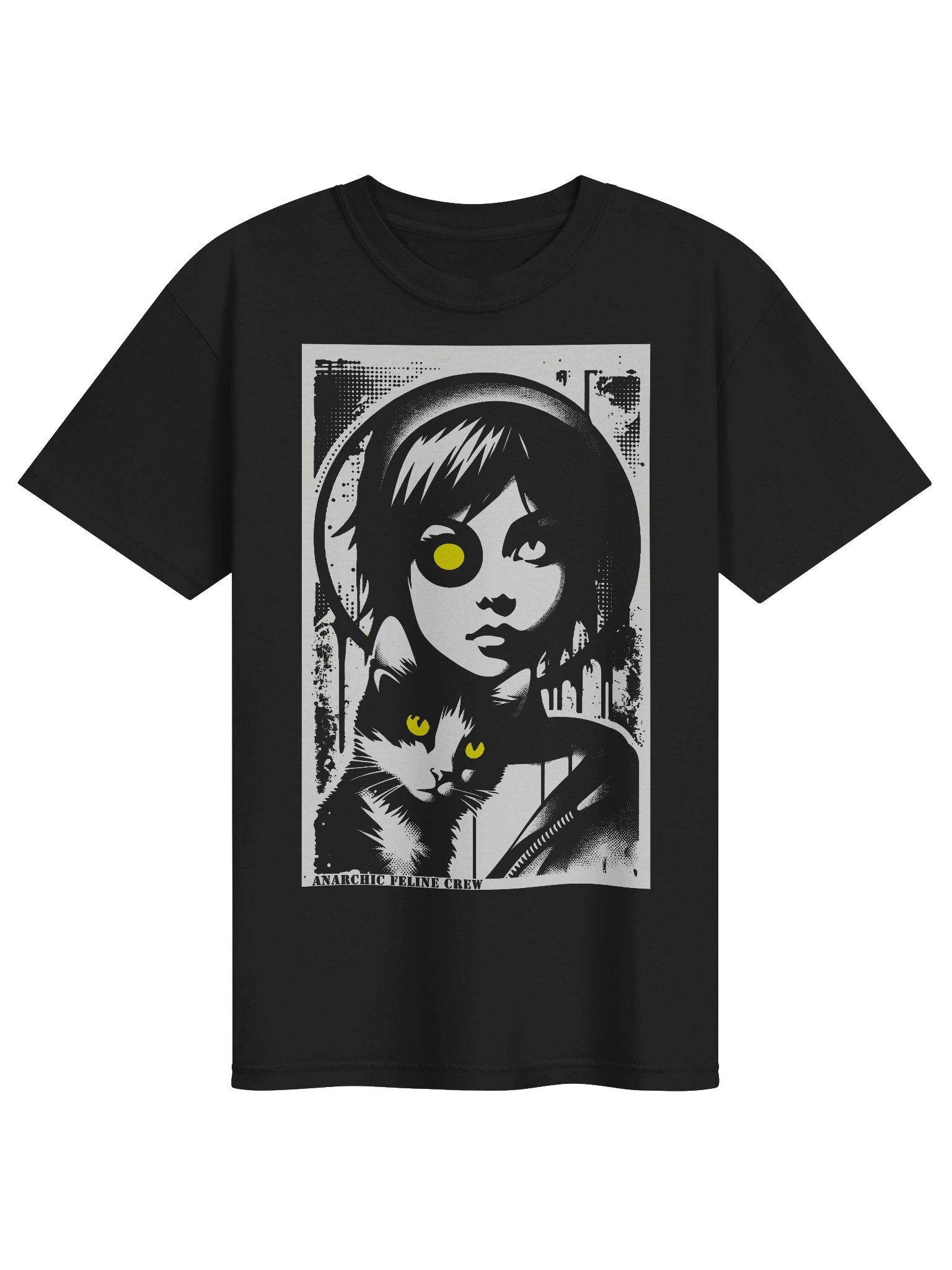 Anarchic Feline Crew //Heavyweight Vintage Graphic Tee product image (1)