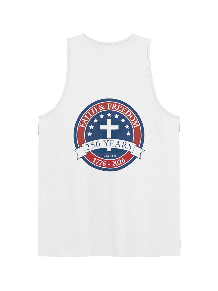 Faith & Freedom 250 Men’s Tank — Crest Edition product image (1)