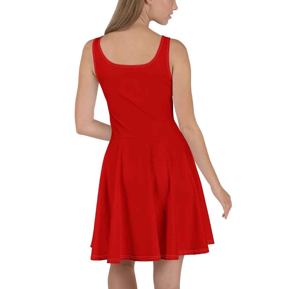 Skater Dress Red Dress Woman product image (5)