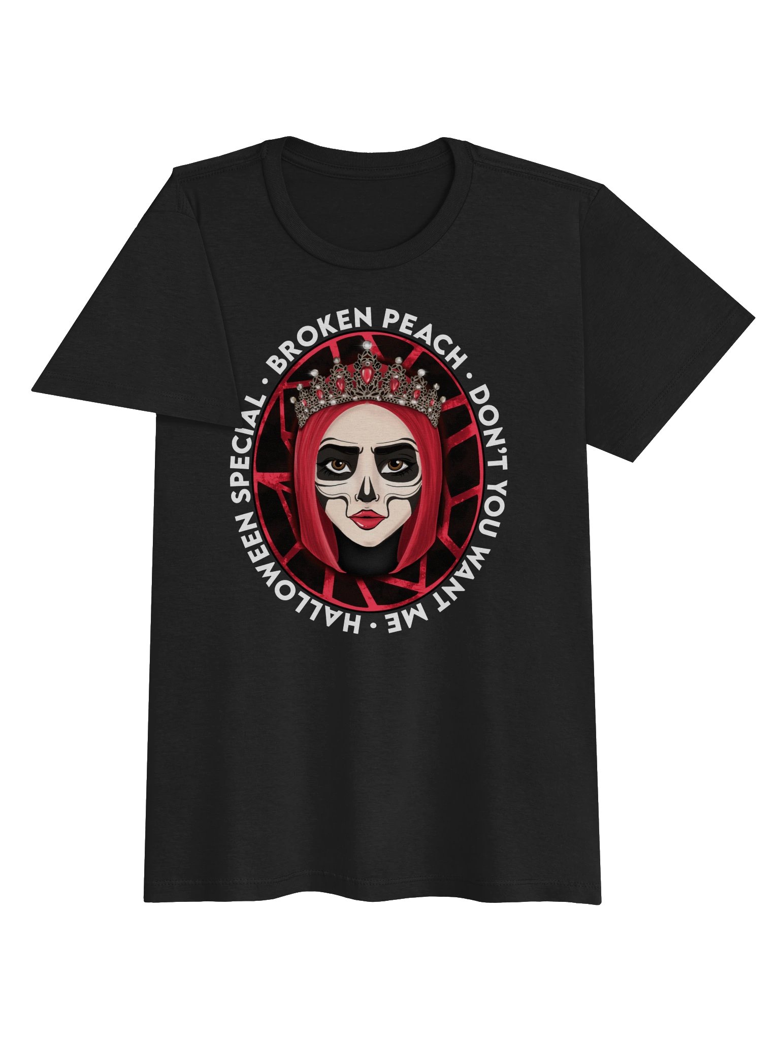 Broken Peach – Women´s Don’t You Want Me Halloween T-Shirt product image (3)