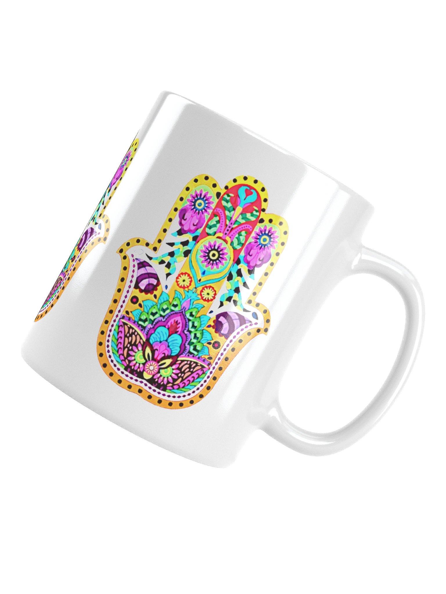 Radiant Hamsa Bloom - Mug product image (6)