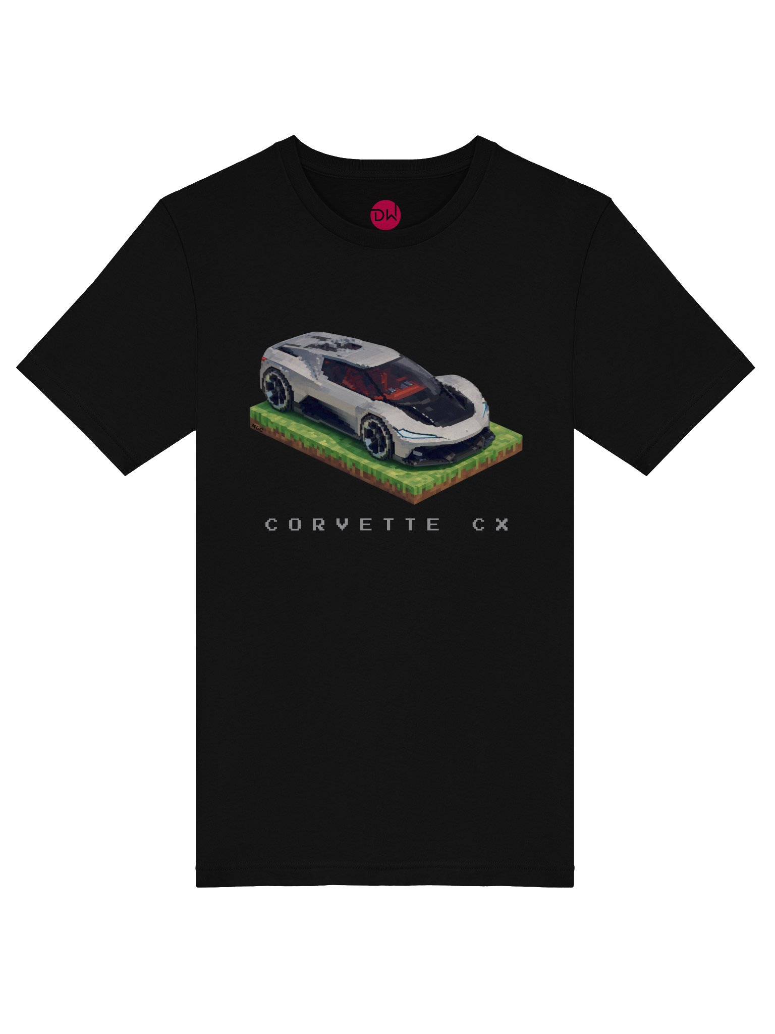 Silver Corvette CX Concept Shirt (Pixel, Retro, Minecraft) product image (39)