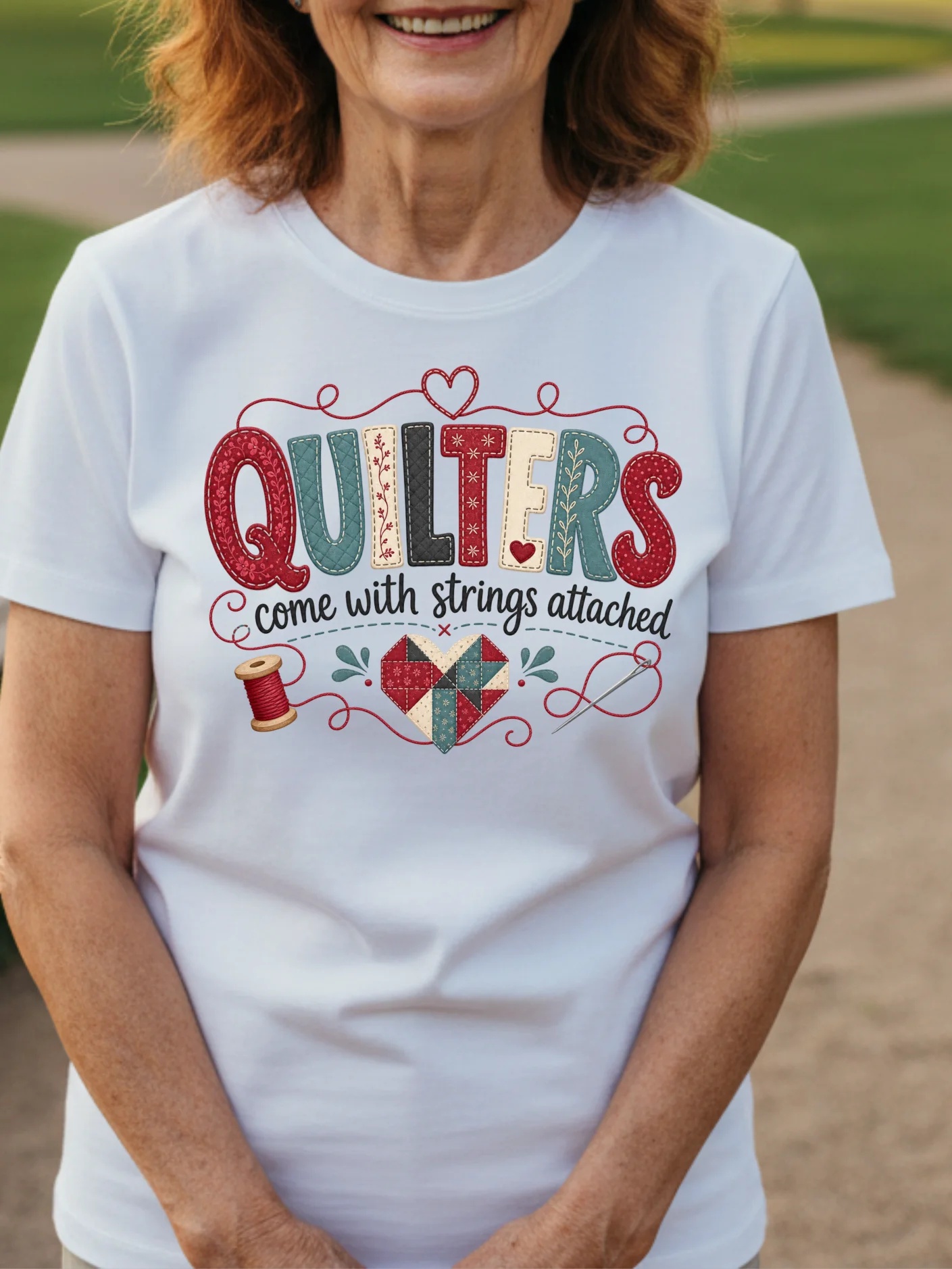 Quilters Come With Strings Attached Tee product image (1)