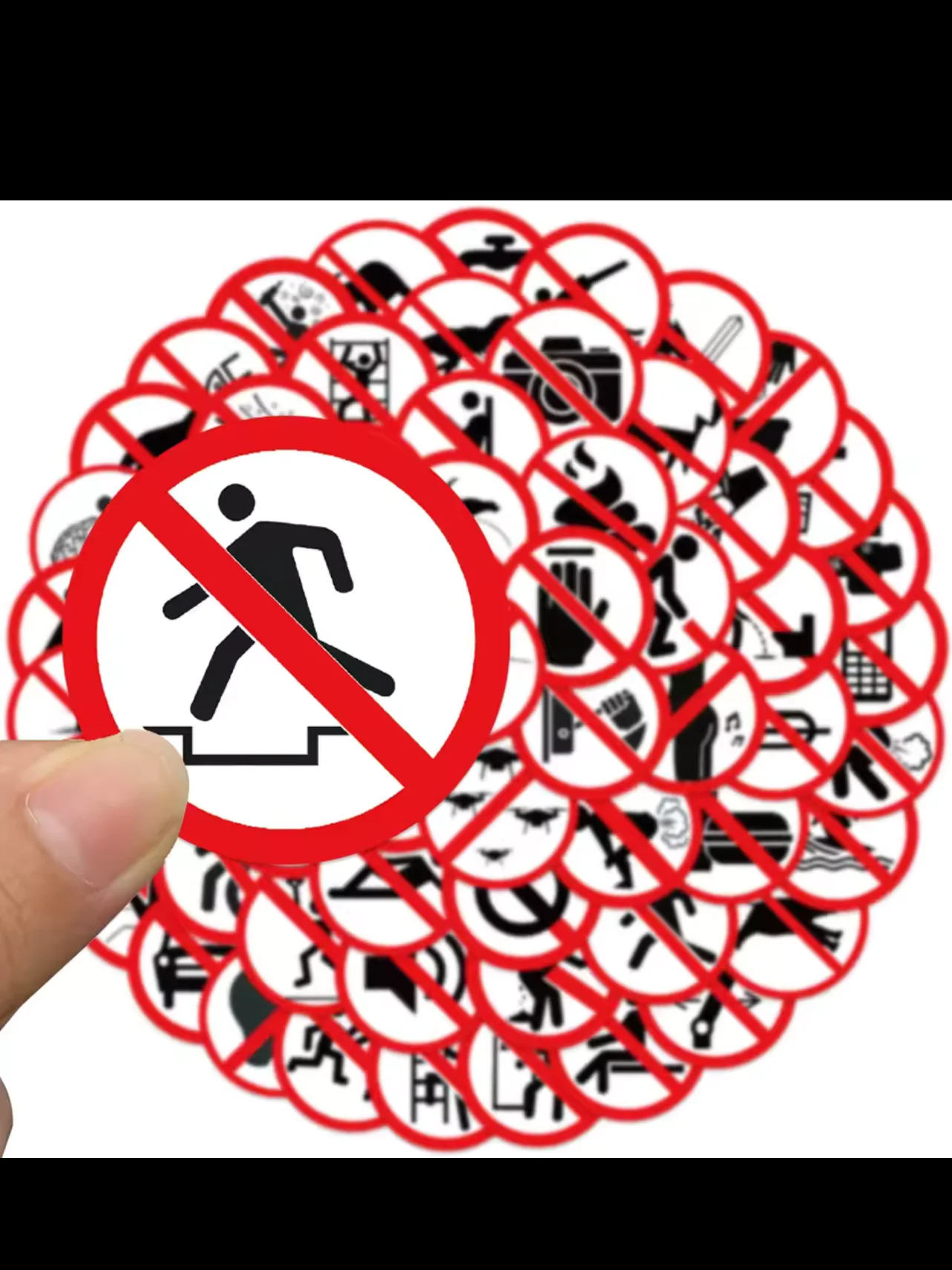 62 Pieces of Fun Warning Stickers for Luggage, Notebooks, Guitars, Skateboards, and Waterproof PVC Graffiti Stickers product image (2)