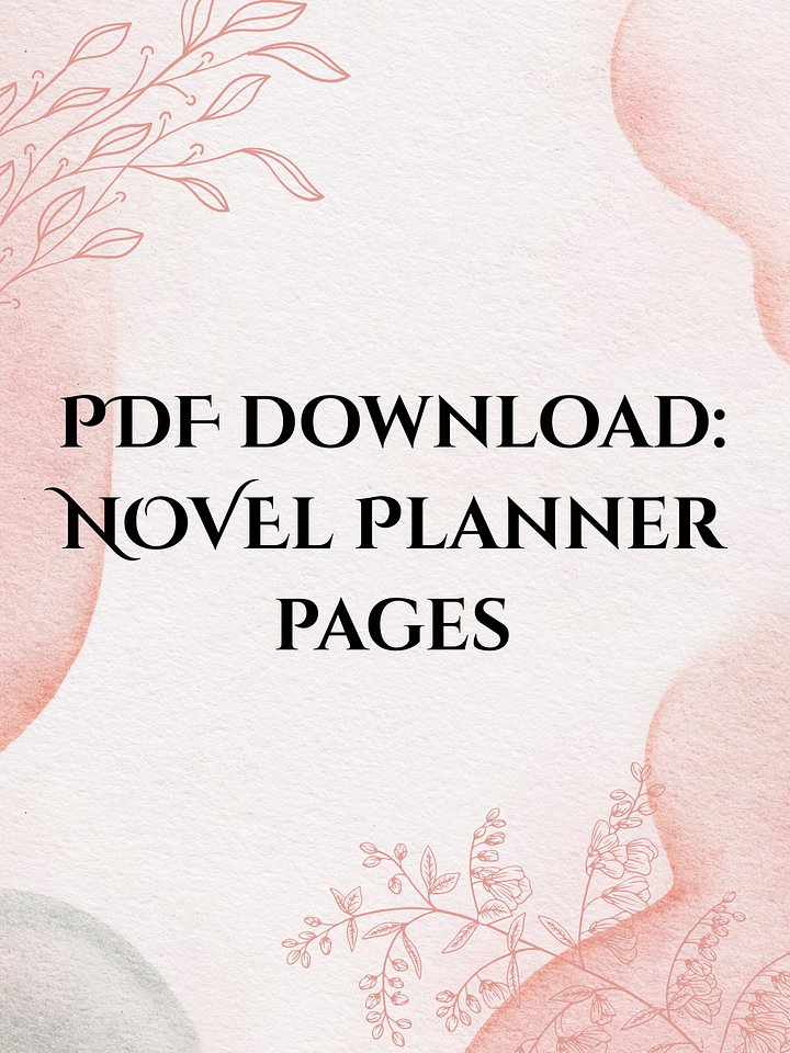 PDF Download: Novel Planner Pages product image (1)
