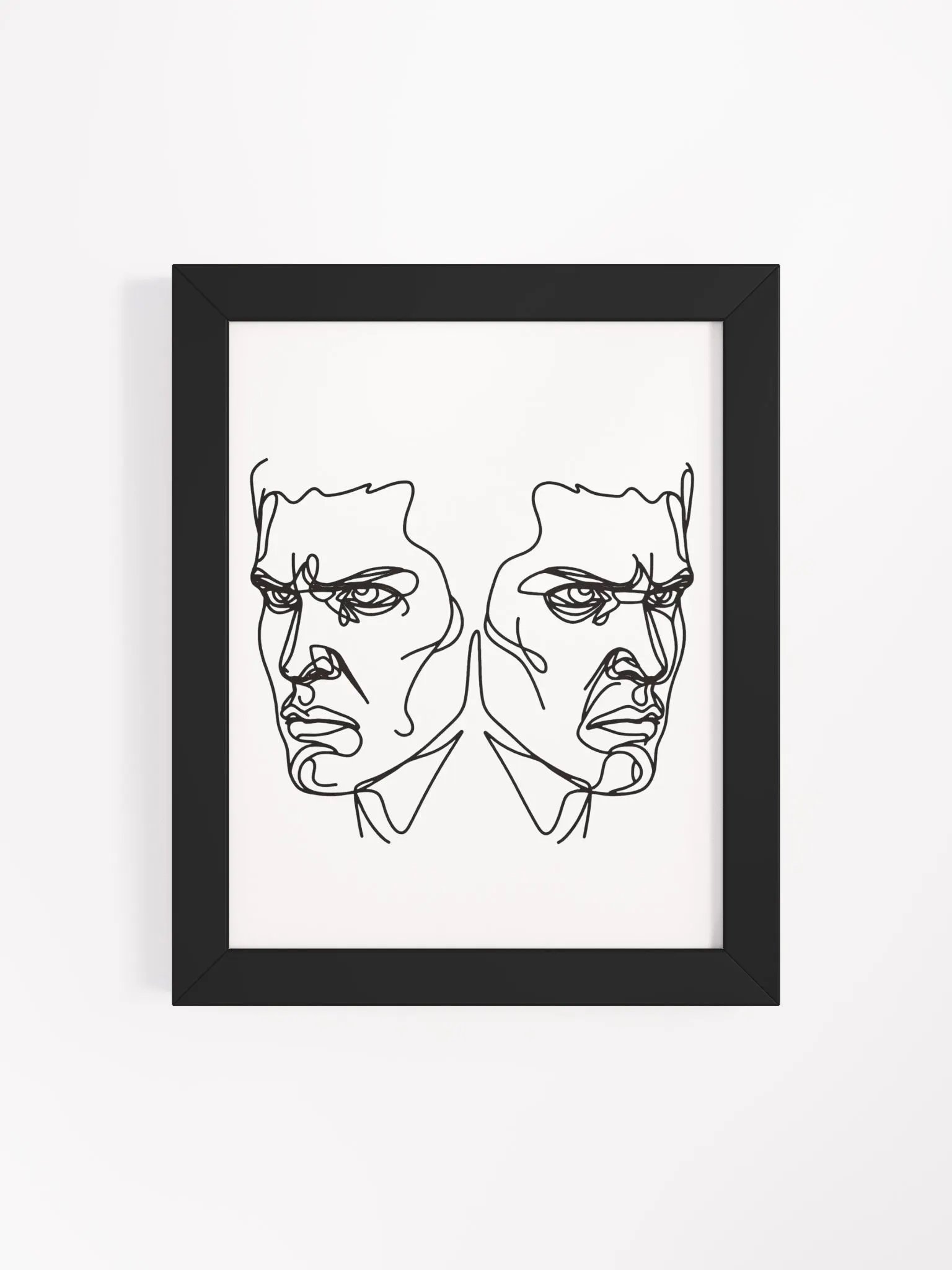 Angry Faces Line Art Framed Poster product image (117)