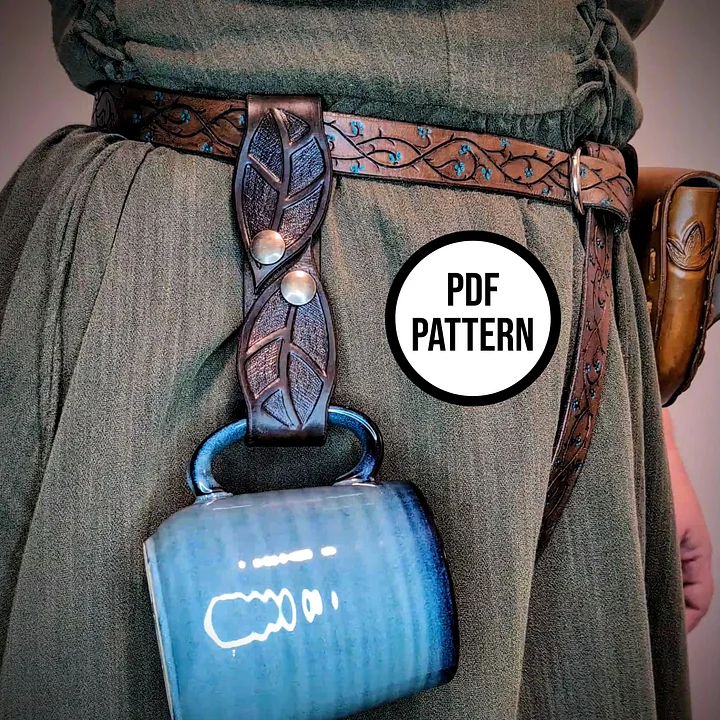 Leather Leaf Belt Loop - PDF Pattern for Leathercraft product image (2)