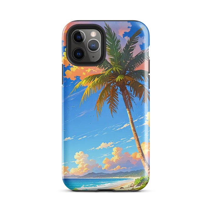 Beach With Palm Tree iPhone Case product image (25)
