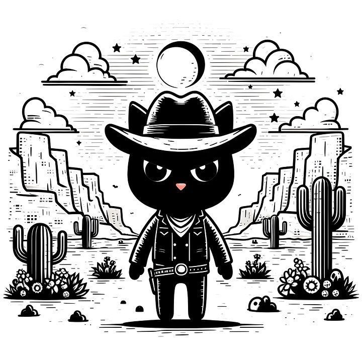 Cowboy Cat Silhouette product image (2)