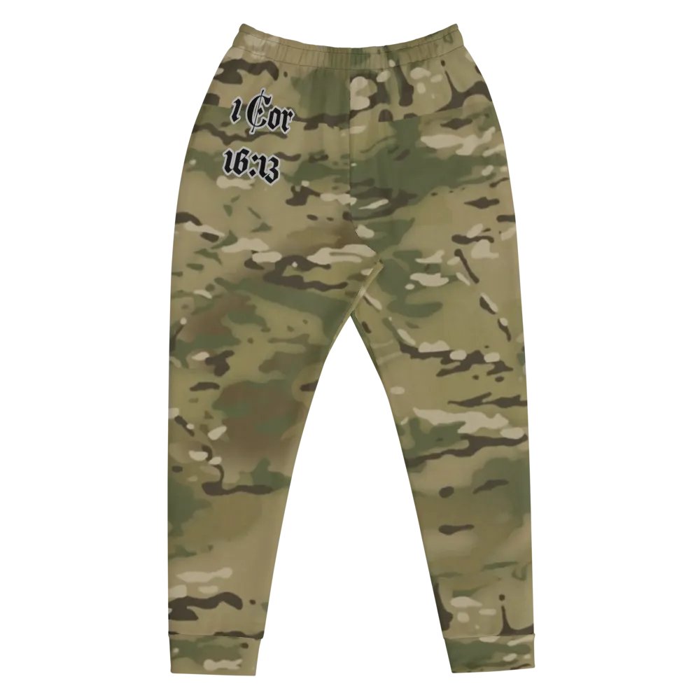Faithful Camo: 1 Corinthians 16:13 Male Joggers - Multicam product image (9)