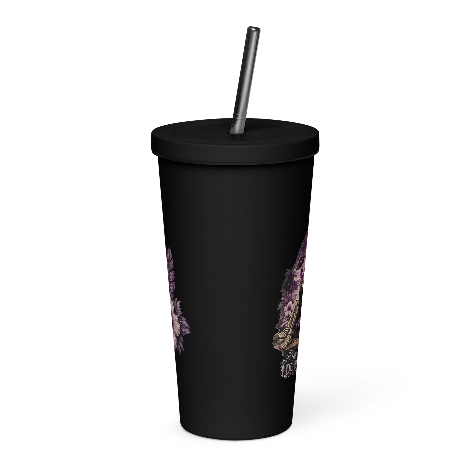 ''Dead Relaxed'' Insulated Tumbler with a Straw product image (4)
