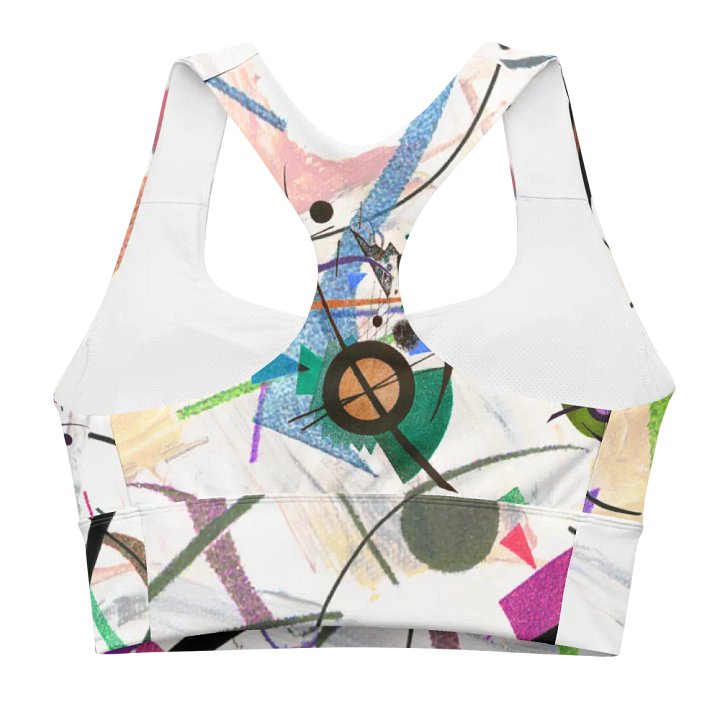 Abstract Lithographic Pattern Design Longline Sports Bra - V2 product image (1)