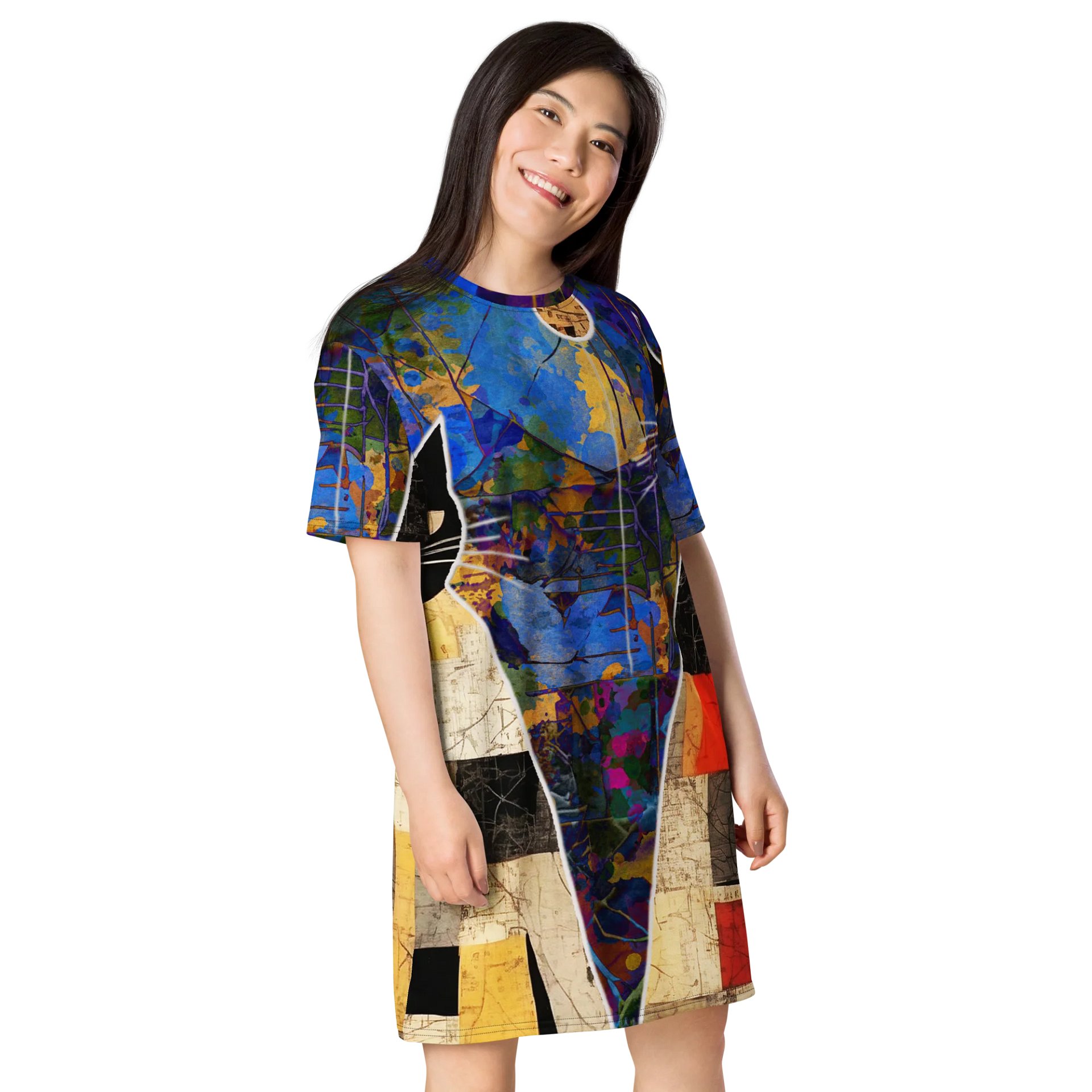 Black Cat Tango T-Shirt Dress product image (4)