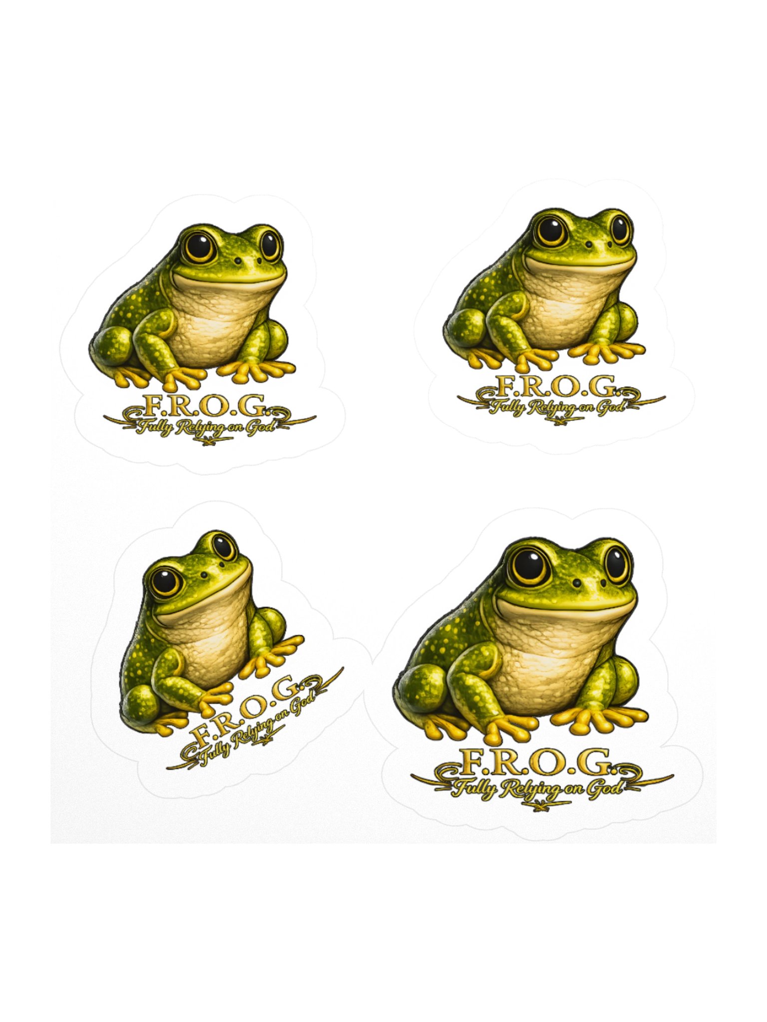 F.R.O.G. Faithful Frog Kiss Cut Stickers product image (1)