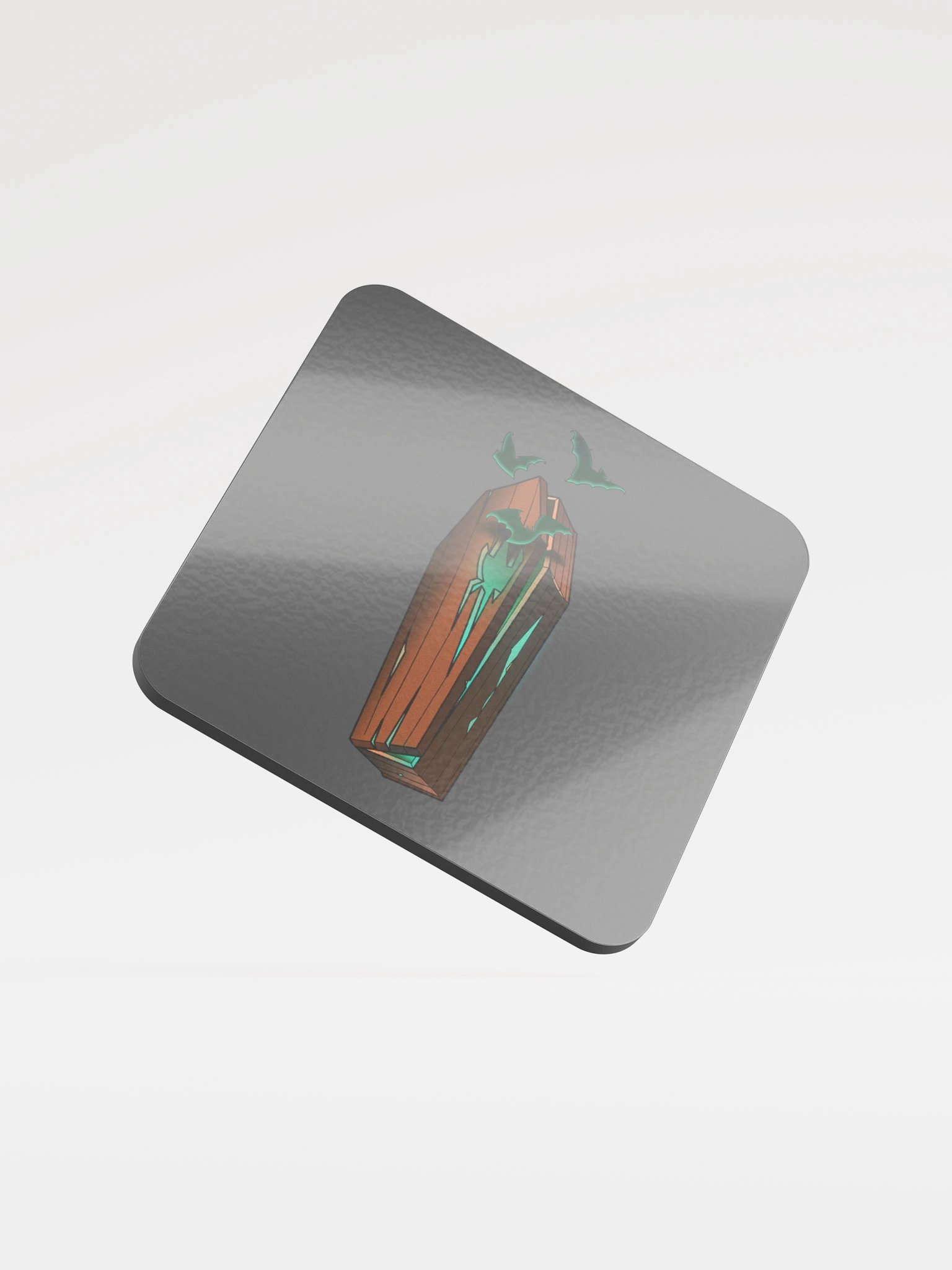 Coffin - Glossed Cork Coaster product image (1)