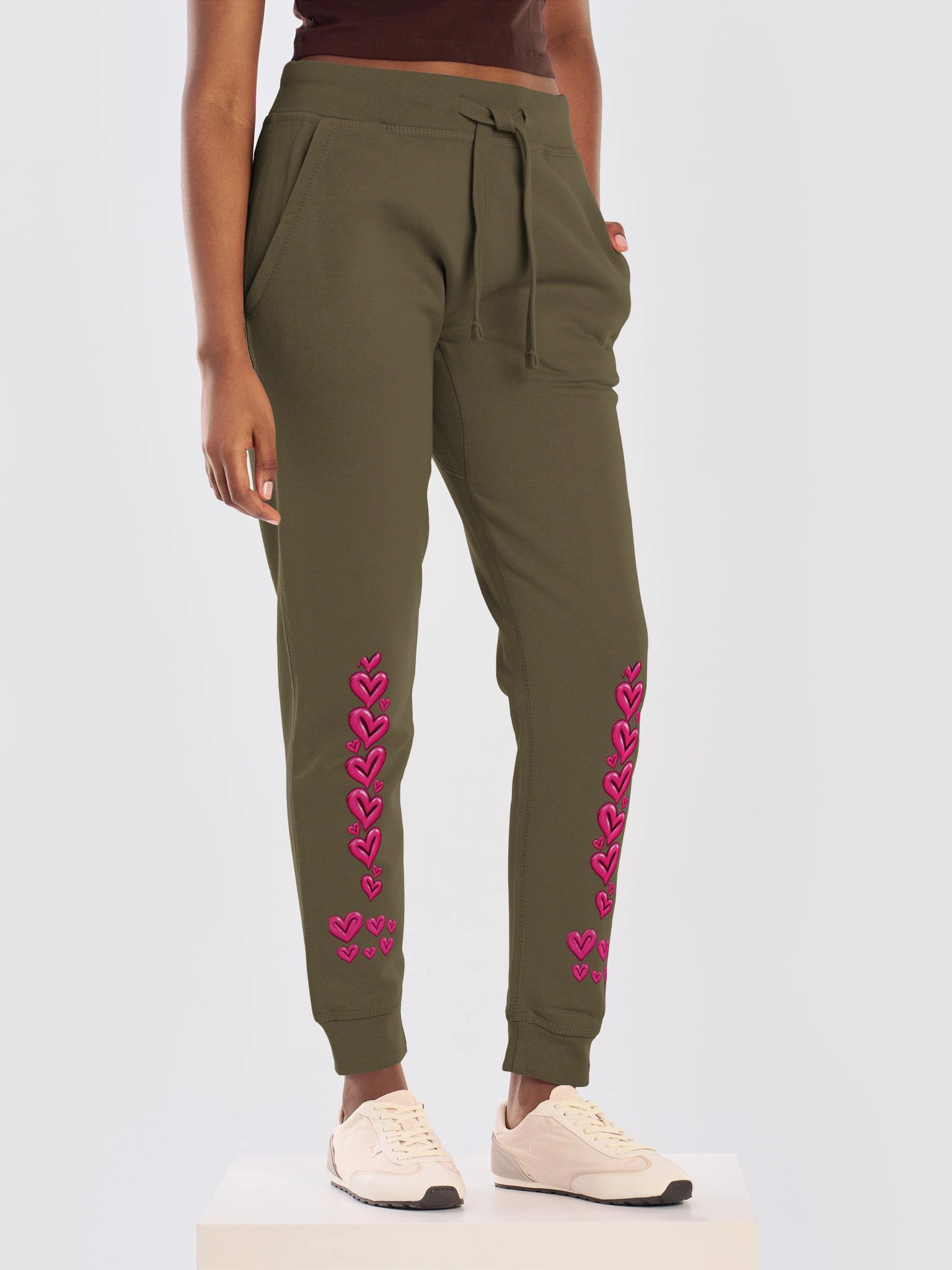 Pink Heart Vibe Fleece Joggers product image (35)