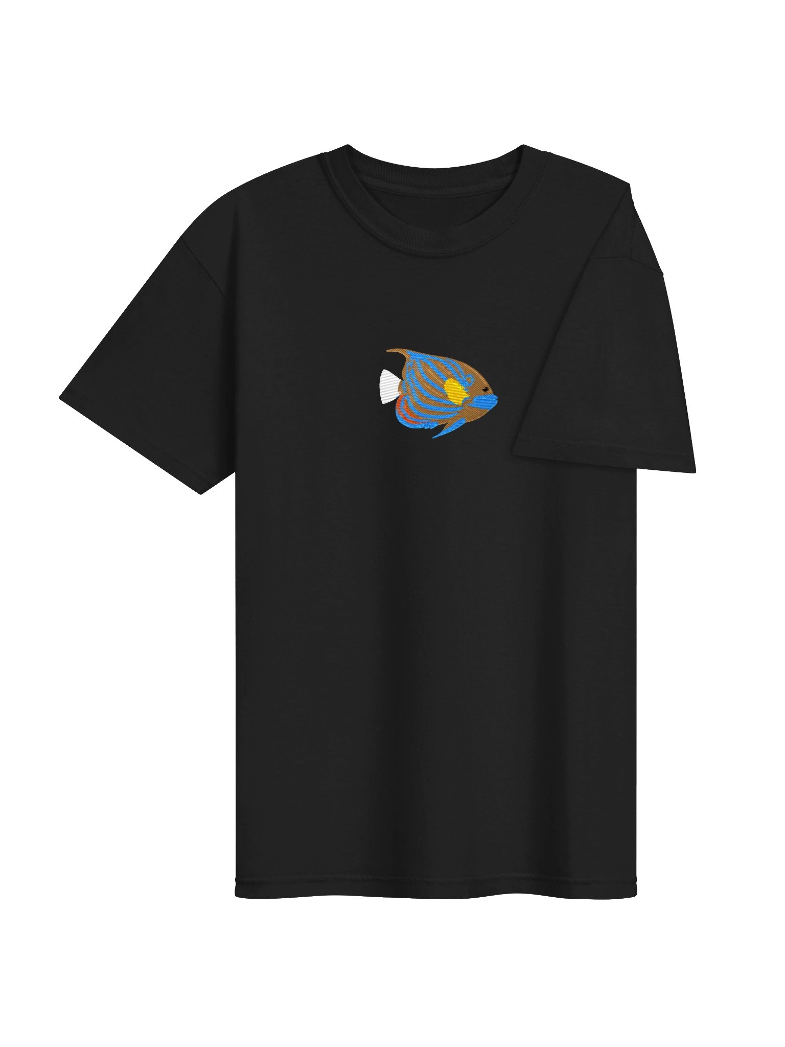 Blue Ring Angelfish Premium T-Shirt (Embroidered) for Reef and Marine Aquarium Lovers product image (12)
