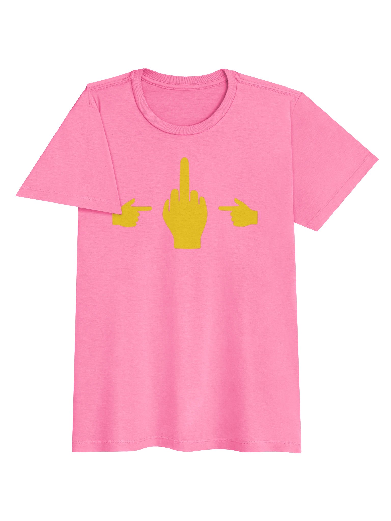 No Middle Finger Point ShopCo Yellow Gildan Women’s Tee product image (3)