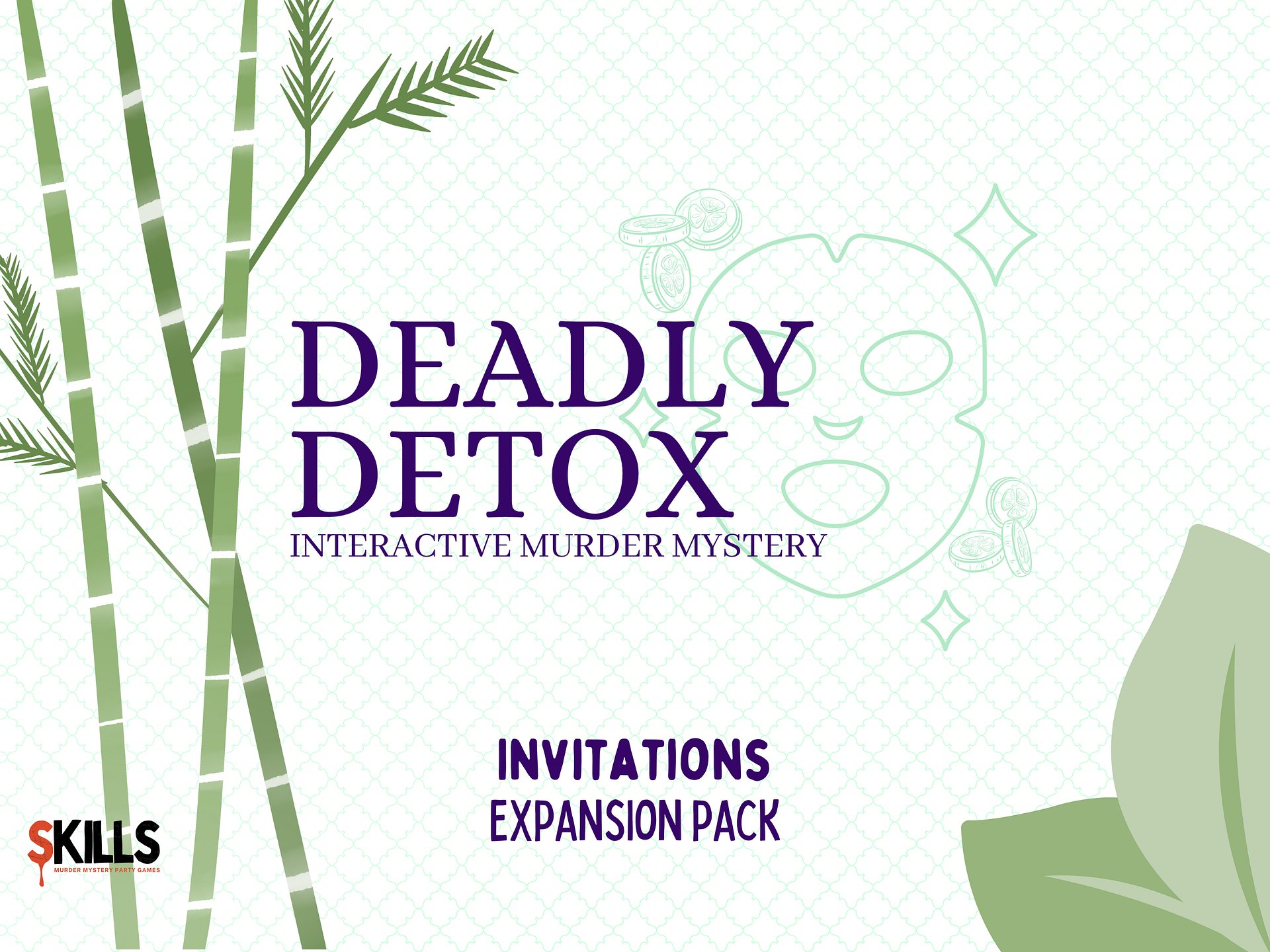 Deadly Detox - A Girls Only Spa-Themed Murder Mystery - Invitations Add-On product image (1)