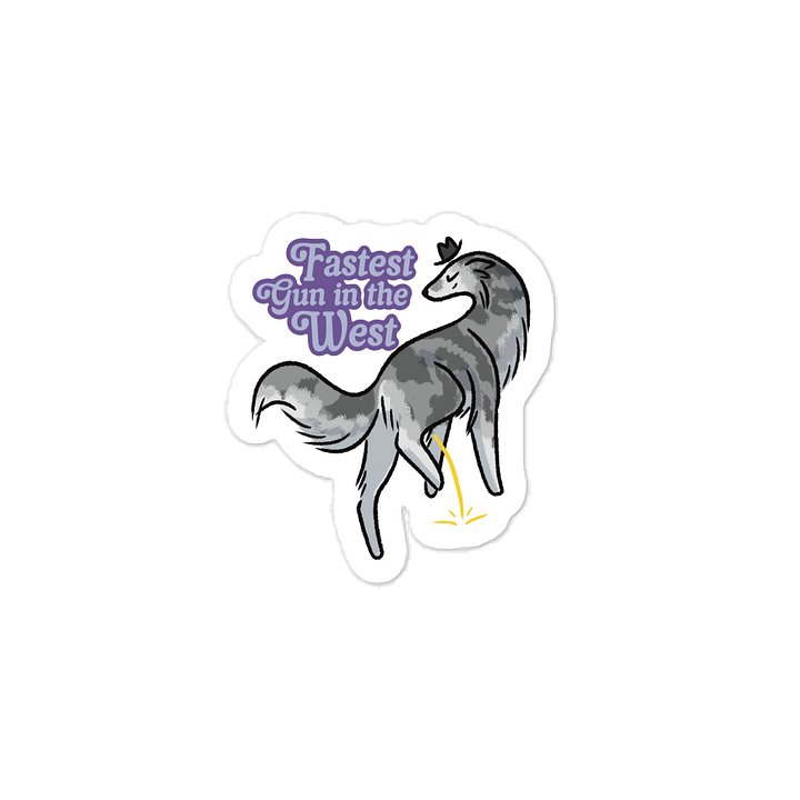 Fastest Gun in the West - Silver Brindle - Kiss-Cut Vinyl Sticker product image (1)