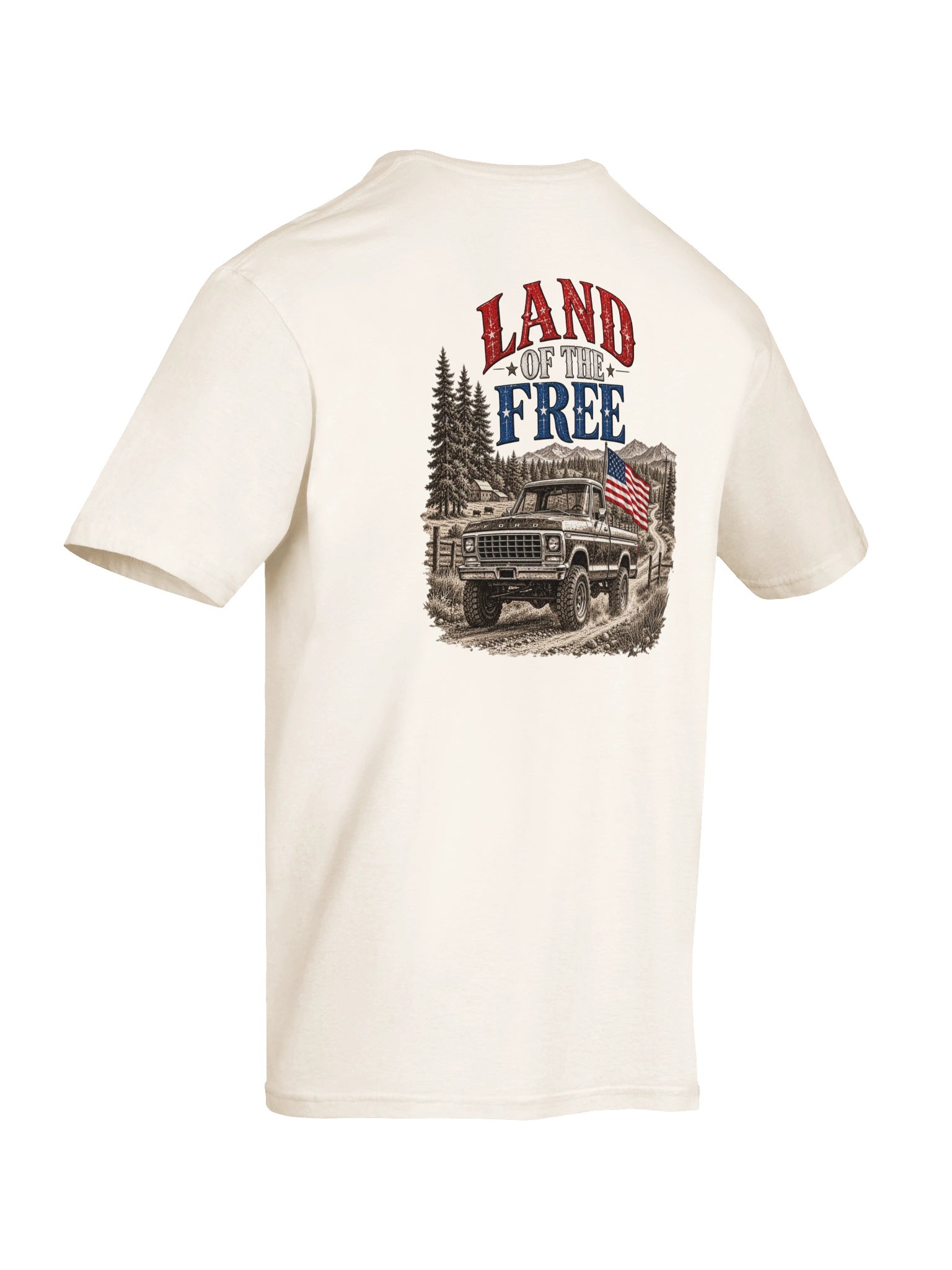 Land of the Free Vintage Truck Unisex Tee product image (8)