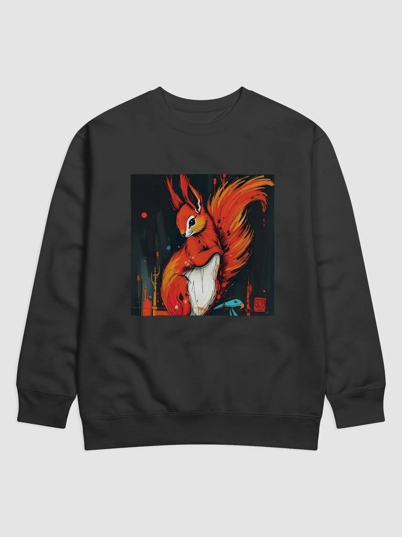 Dramatic Squirrel Artwork Premium Sweatshirt product image (1)
