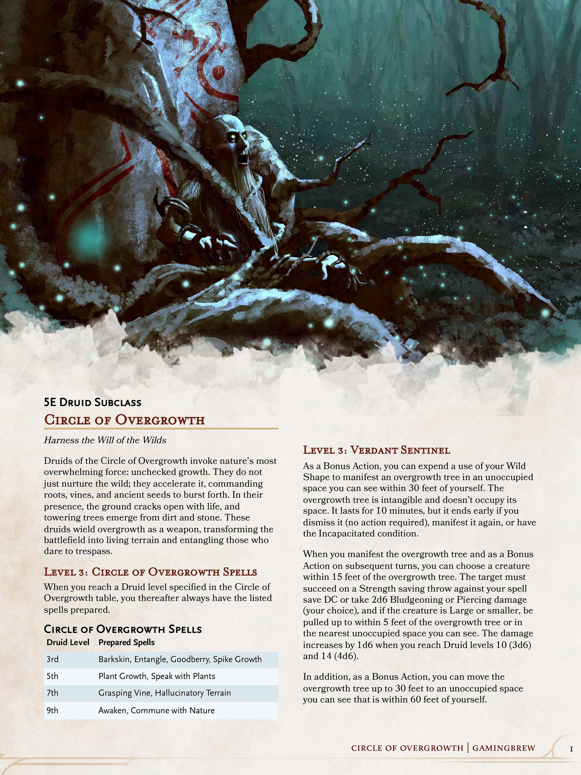 Circle of Overgrowth | 5.5E Druid Subclass product image (2)