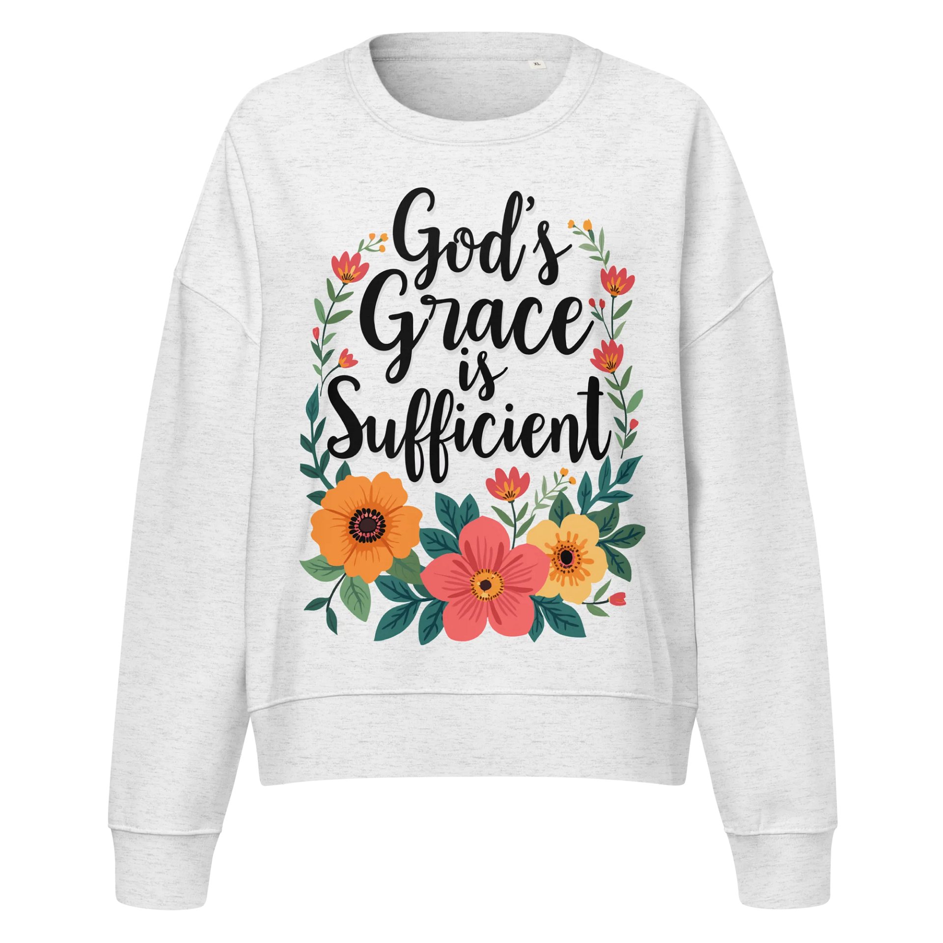 God's Grace Is Sufficient Women's Organic Crewneck Sweatshirt product image (1)