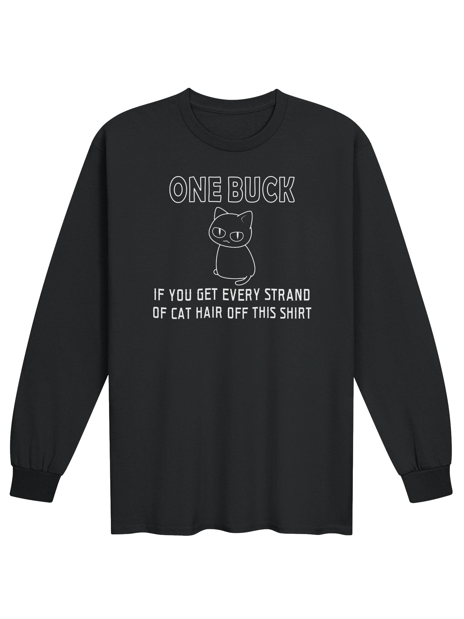 Cat Hair on Shirt - Unisex Adult Long Sleeve T-shirt product image (1)