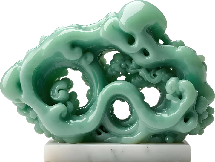 Jade Signature – Jade Wave Sculpture PNG product image (1)