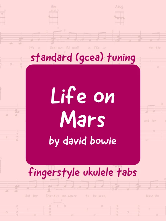 David Bowie - Life on Mars (uke tabs) product image (1)