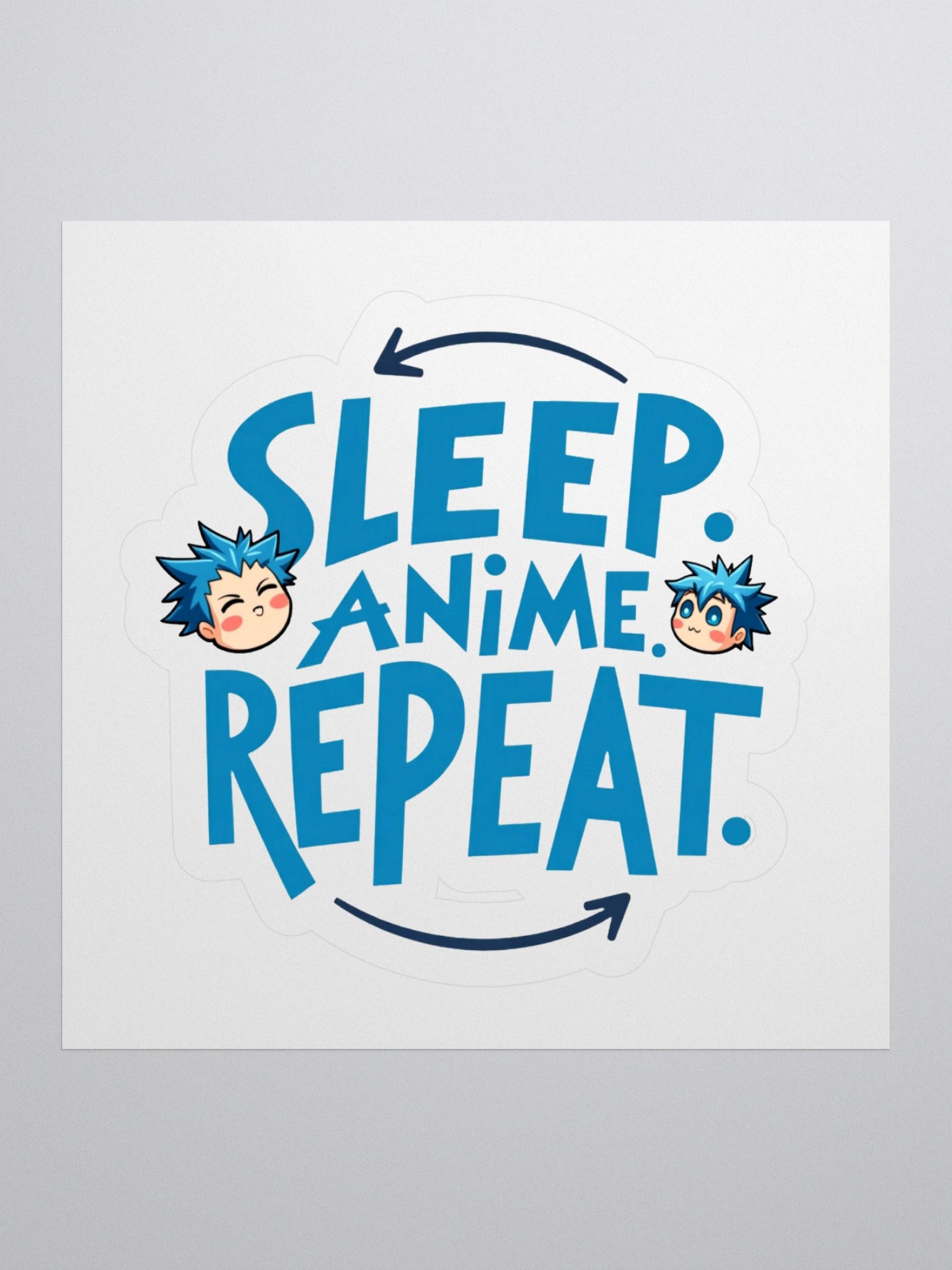 Sleep. Anime. Repeat. Sticker. product image (1)
