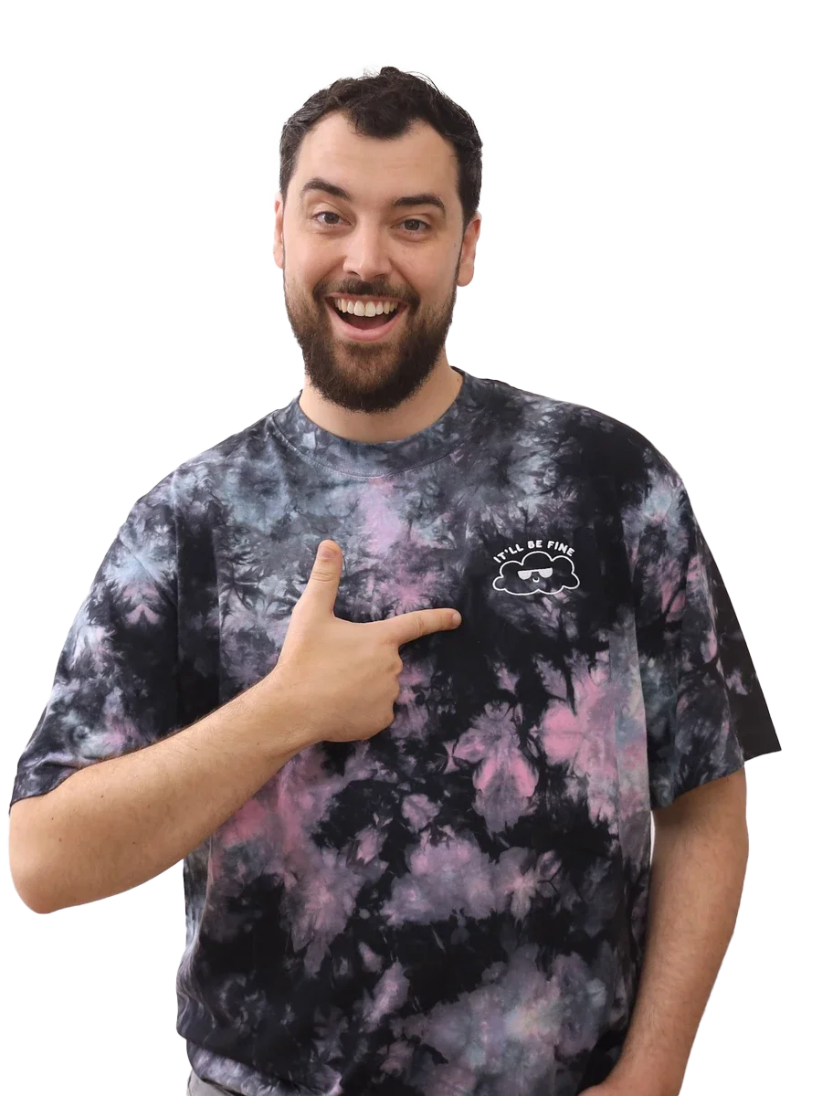 It'll Be Fine Tie Dye - dark (embroidered) product image (1)