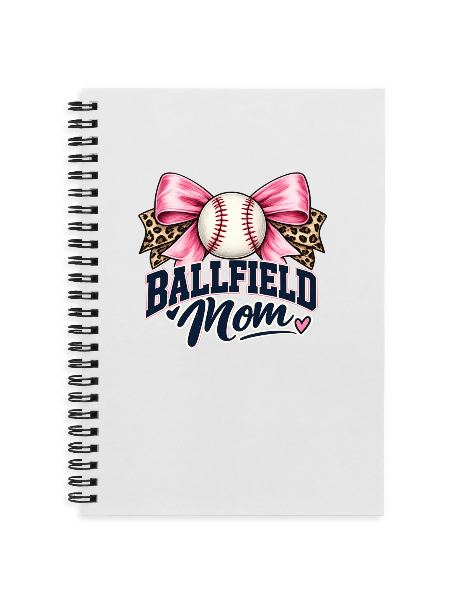 Ballfield Mom Bow Notebook | Baseball & Softball Mom Journal product image (1)