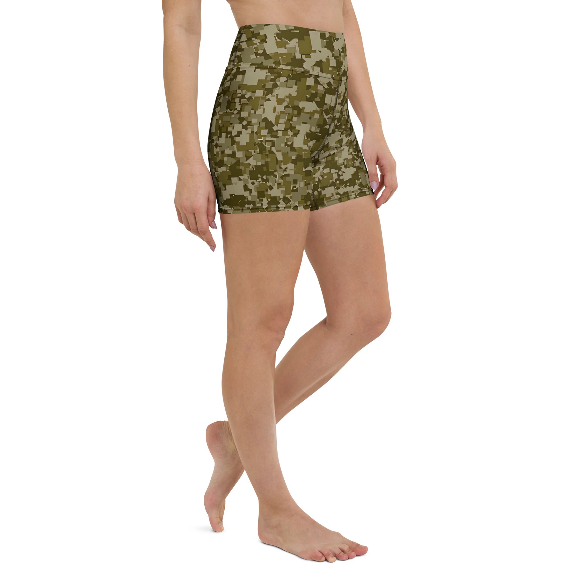 Pixelated Jungle Yoga Shorts product image (3)
