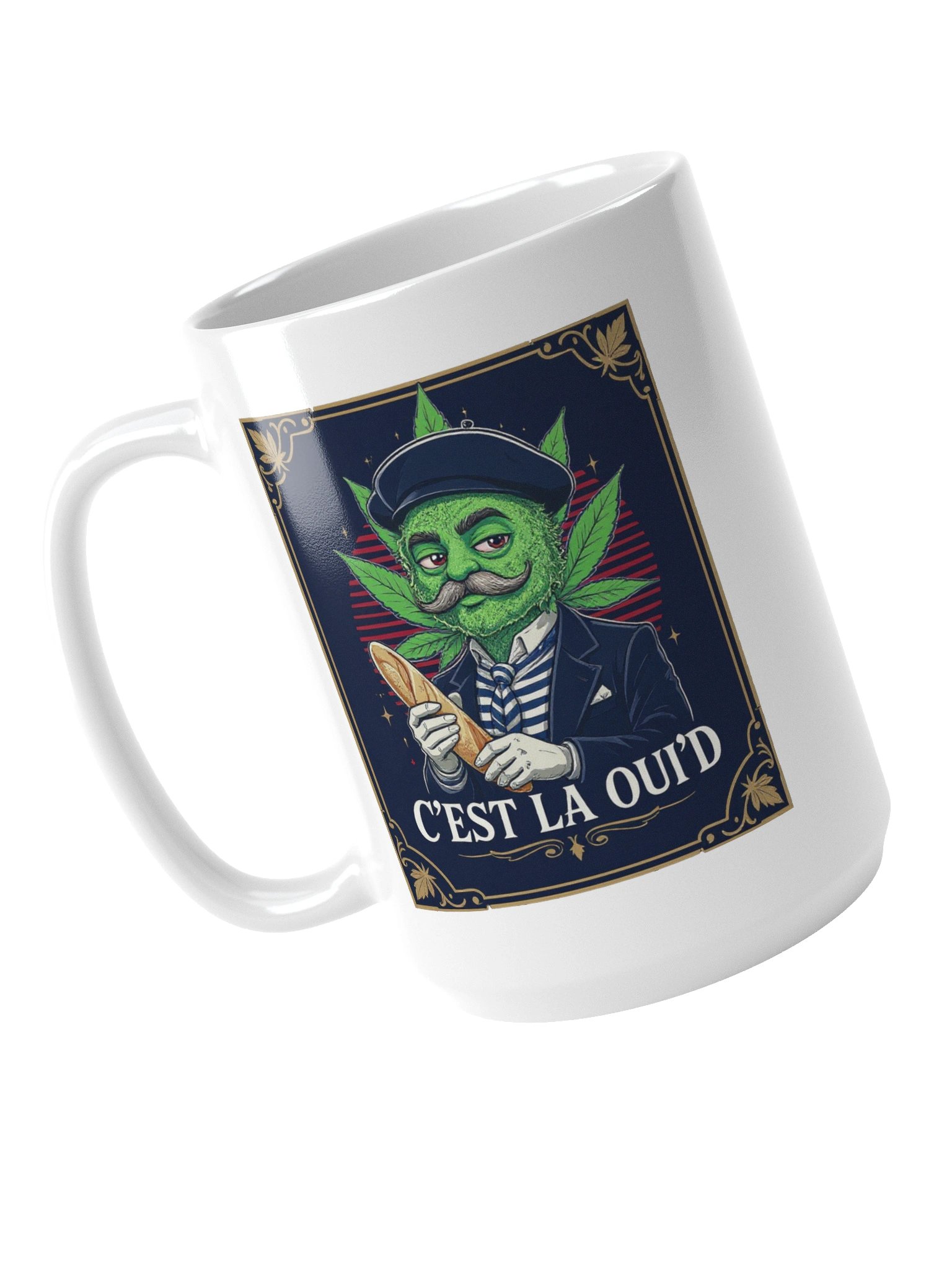 C'est La Oui'd Coffee Mug | Funny French Stoner Mug | 15oz Cannabis Weed Humor product image (4)